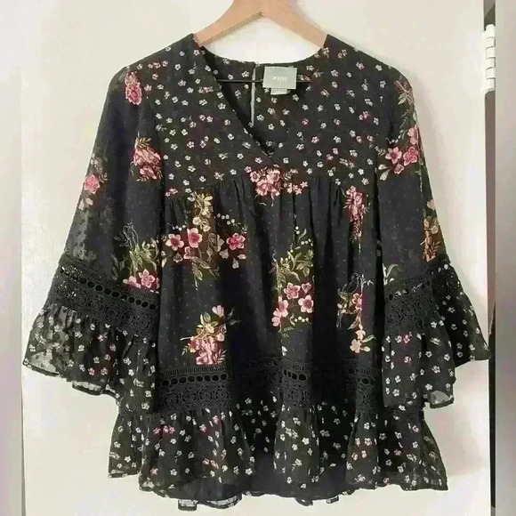 Anthropologie Maeve Steffy Floral Boho blouse - Picture 1 of 8